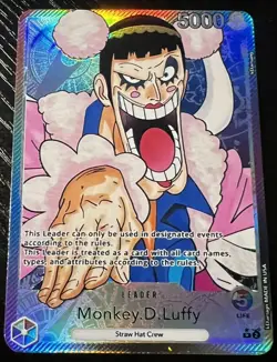 One Piece kDaesign - PR - Rainbow Luffy - Bon Clay (Custom Leader) Foil NM - Image 1