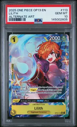 2025 ONE PIECE OP13-CARRYING ON HIS WILL ALTERNATE ART #113 LILITH PSA 10 - Image 1