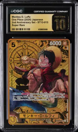 2024 ONE PIECE JPN 2ND ANNIV SET SUPER RARE MONKEY D. LUFFY CGC 10 PRISTINE - Image 1