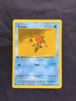 Pokemon Cards: Base Set 1st Edition Common: Staryu 65/102 - Image 1