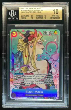 2025 One Piece Illustration Box Volume 2 Black Maria SR OP08-074 BGS 10 Pristine - Image 1