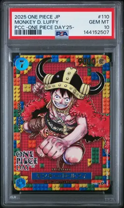 2025 ONE PIECE JAPANESE PREMIUM COLLECTION-OP DAY'25 #110 MONKEY D. LUFFY PSA 10 - Image 1