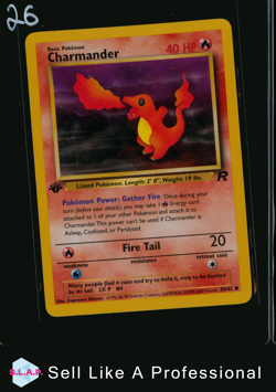 CHARMANDER POKEMON 50/82 2000 ROCKET 1ST EDITION ENGLISH - Image 1