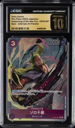 2023 ONE PIECE JPN AWAKENING OF THE NEW ERA ALT ART ZORO-JUUROU CGC 10 PRISTINE - Image 1