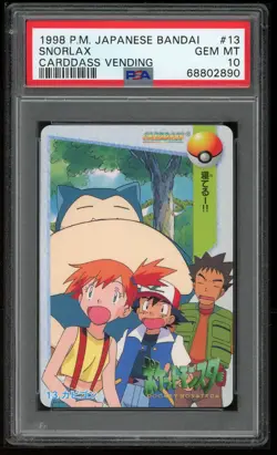 Pokemon Japanese Carddass 1998 013 Snorlax 13 Card Bandai PSA 10 68802890 - Image 1