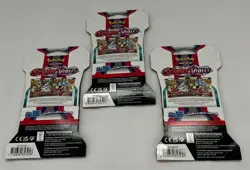 Lot of 3 New Pokemon Scarlet Violet Paldea Evolved Sleeved Booster Pack SEALED - Image 2