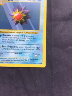 Pokemon Cards: Base Set 1st Edition Common: Starmie 64/102 - Image 4