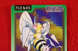 {S- rank} Pokemon Carddass Beedrill No.015 Non-Holo 1997 Japanese #4939 - Image 2