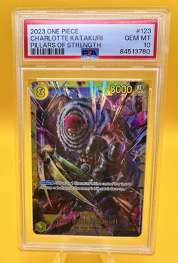 One Piece TCG OP03-123 Charlotte Katakuri SEC English PSA 10 (GEM MINT) - Image 1