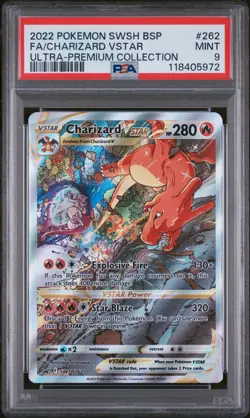 PSA 9 Charizard VSTAR SWSH262 Black Star Promo UPC Holo Pokemon Card - Mint - Image 1