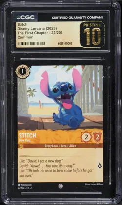 2023 Disney Lorcana The First Chapter Stitch New Dog #22 CGC 10 PRISTINE - Image 1
