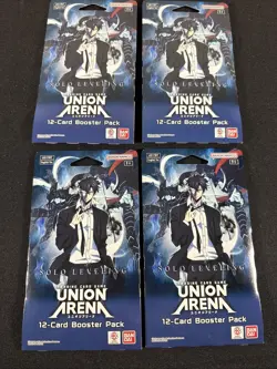 Union Arena Solo Leveling Sleeved Booster Blister Pack x 4 English - Image 1