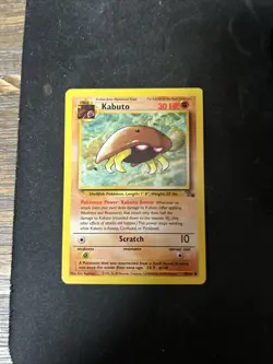 Pokemon TCG Kabuto 50/62 Fossil Unlimited Card WOTC Free Shipping D64 - Image 1