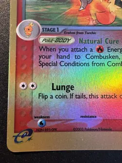 Combusken 28/109 EX Ruby & Sapphire Pokemon Card Reverse Holo Foil Rare LP - Image 5