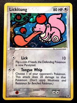 Lickitung 37/112 FireRed & LeafGreen Pokemon Card Reverse Holo Swirl Near Mint - Image 1