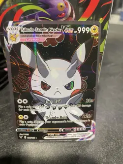 Pokemon Pikachu VCOS Rikudo Sennin Full Art Holo Card 032/055 999HP Iron Tail - Image 1