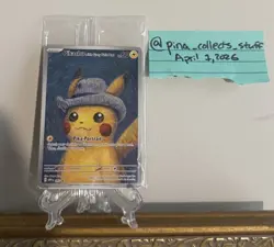 PIKACHU W/ GREY FELT HAT - VAN GOGH - SVP EN 085 PROMO POKEMON CARD - Image 1