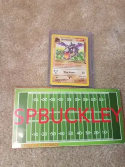 1999 POKEMON FOSSIL SET AERODACTYL CARD 16/62 - Image 3