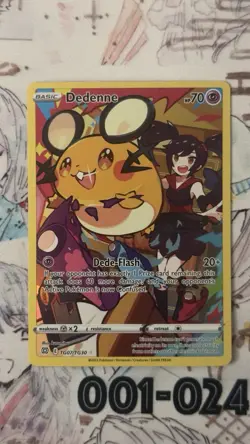 Pokemon TCG Dedenne Brilliant Stars Trainer Gallery Card TG07/TG30 Swsh09 PTCG - Image 1