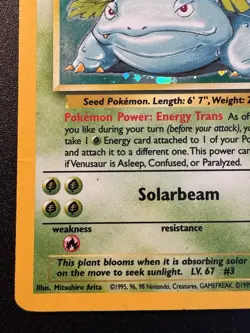 Venusaur 18/130 Base Set 2 Pokemon Card Holo Foil Rare HP - Image 5