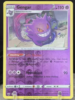Pokemon Card TCG Gengar Reverse Holo 085/202 Sword and Shield Base Set 2020 NM - Image 5
