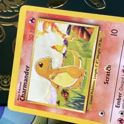 MP + Charmander 046/102 Base Set Pokemon Card INK ERROR / MISPRINT + HICKEY 🎯 - Image 5