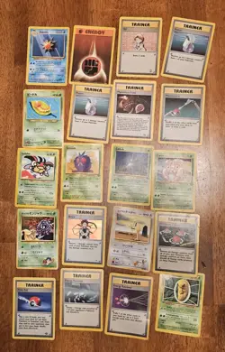20 Damaged Vintage Pokemon Cards - Base Jungle Fossil Neo Gym, English Japanese - Image 1