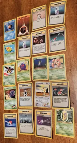 20 Damaged Vintage Pokemon Cards - Base Jungle Fossil Neo Gym, English Japanese - Image 2