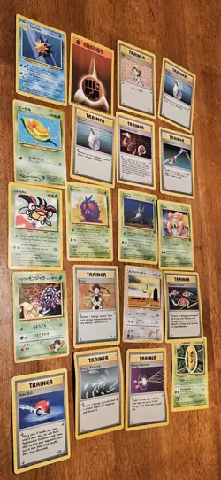 20 Damaged Vintage Pokemon Cards - Base Jungle Fossil Neo Gym, English Japanese - Image 3