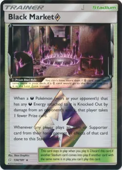 Black Market Prism Star - 134/181 - Holo Rare DMG, English Pokemon Sun & Moon - - Image 1