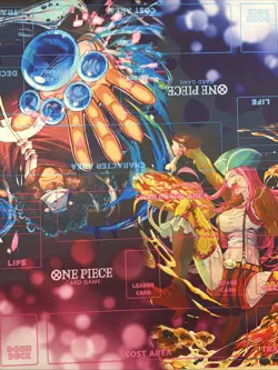 One Piece Card Game Bandai Official 2 Player Promo Playmat NEW Kuma / Bonney - Image 1