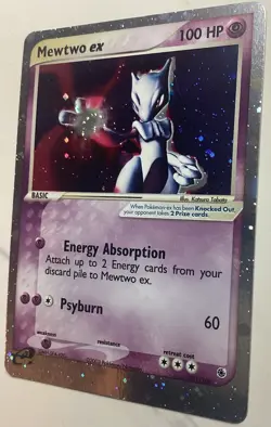 Mewtwo ex 101/109 EX Ruby & Sapphire Holo 100 HP Psychic Pokemon Card Nintendo - Image 1