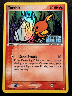 Torchic 66/100 EX Crystal Guardians Pokemon Card Reverse Holo Foil Rare LP - Image 1