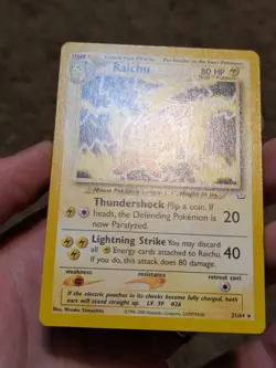Pokemon Card Raichu Neo Revelation 21/64 Non-Holo Rare English LP - Image 2