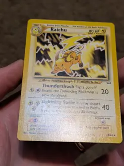 Pokemon Card Raichu Neo Revelation 21/64 Non-Holo Rare English LP - Image 3