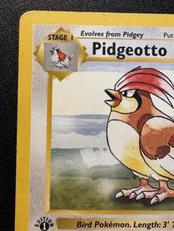 1st Edition Shadowless Pidgeotto 22/102 Base Set Pokemon Card Rare HP - Image 3