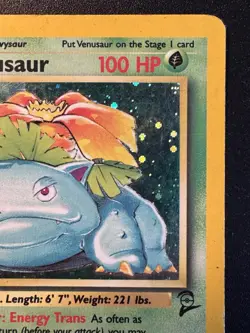Venusaur 18/130 Base Set 2 Pokemon Card Holo Foil Rare HP - Image 4