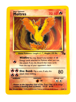 Moltres 12/62 - Holo Unlimited Rare Fossil Set - LP - Pokemon TCG Card - Image 1