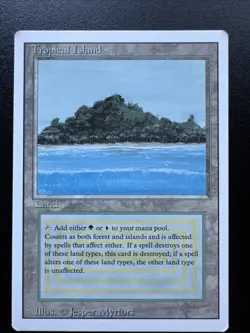 Tropical Island Dual Land (Revised Edition) Magic the Gathering MTG 1994 Rare - Image 1