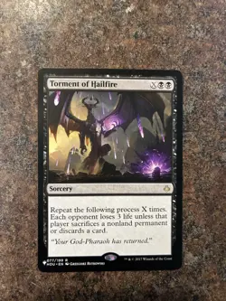 Wizards Magic Torment of Hailfire Sorcery Rare 77 Regular - Image 1