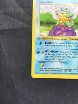 Pokemon Cards: Base Set 1st Edition Common: Squirtle 63/102 - Image 5