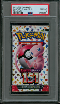 SCARLET & VIOLET 151 POKEMON INT'L FOIL PACK GERMAN 2023 PSA 10 - Image 1