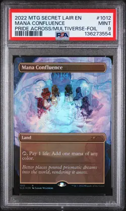 2022 MTG SECRET LAIR DROP PRIDE ACROSS THE MULTIVERSE-FOIL MANA CONFLUENCE PSA 9 - Image 1