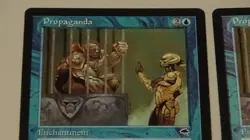 Propaganda X's 4 Enchantment Jeff Miracola Magic the Gathering 1997 excellent - Image 2