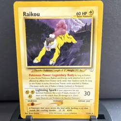 Pokemon TCG Raikou Neo Revelation 22/64 Basic 60 HP Rare Regular English - Image 1