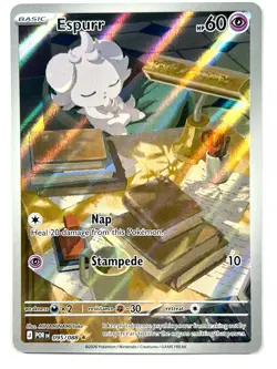 2026 Espurr 095/088 Illustration Rare IR Holo Perfect Order Pokemon TCG Card - Image 1