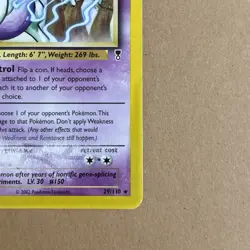 Pokemon Mewtwo Legendary Collection Rare 60 HP Card 29/110 Damaged see pic - Image 3