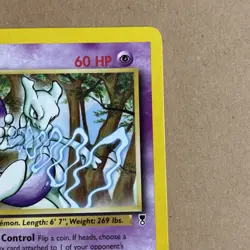 Pokemon Mewtwo Legendary Collection Rare 60 HP Card 29/110 Damaged see pic - Image 4