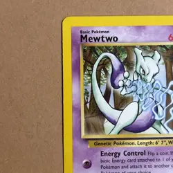 Pokemon Mewtwo Legendary Collection Rare 60 HP Card 29/110 Damaged see pic - Image 5