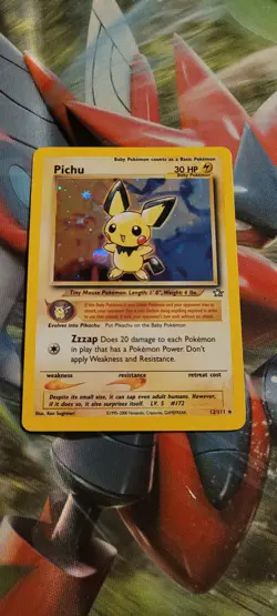 Pokemon TCG - Pichu - Neo Genesis 12/111 Rare Holo Foil Card - Image 1